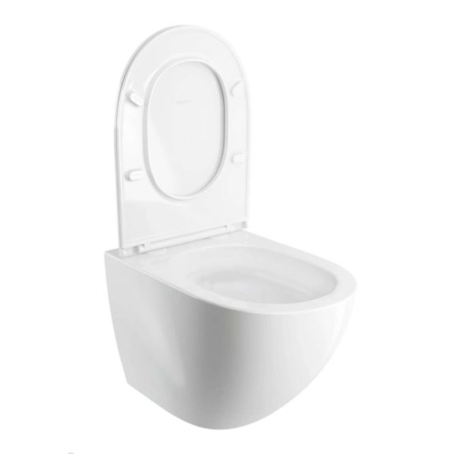 OMNIRES Ottawa Comfort - Závěsné WC se sedátkem SoftClose, Rimless, lesklá bílá OTTAWACSPMWBP