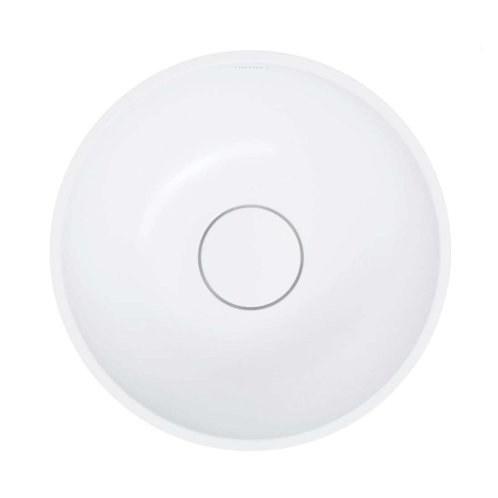 OMNIRES Shell M+ - Umyvadlo na desku, průměr 35 cm, bez přepadu, bez otvoru pro baterii, matná bílá SHELL350UNBM