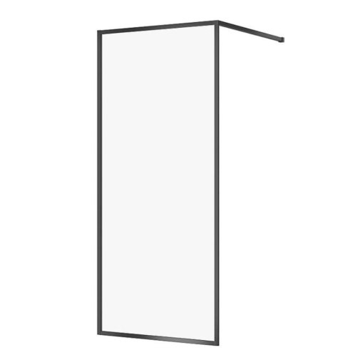 Cersanit Larga - Sprchová stěna Walk-In, 90x200 cm, černá/čiré sklo S932-138