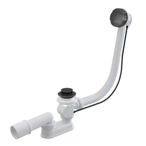 Alca - Vanová odtoková a přepadová souprava, délka 570 mm, lesklý gun metal A55K-GM-P