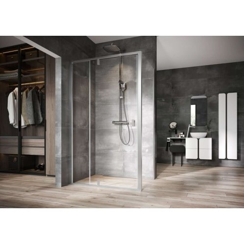 Ravak Nexty - Sprchové dveře pivotové 110 cm, satin/čiré sklo 03OD0U00Z1