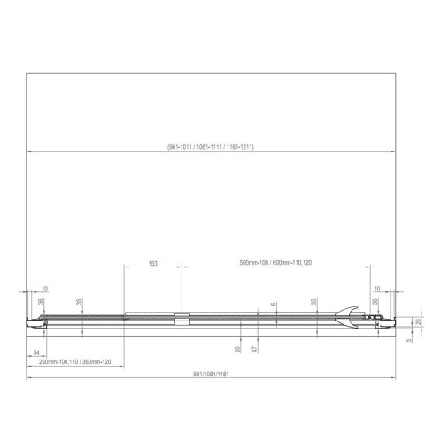Ravak Pivot - Sprchové dveře PDOP2-100, 96-101 cm, bílá/chrom/čiré sklo 03GA0100Z1