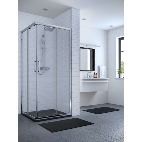 Ideal Standard Connect 2 - Posuvné sprchové dveře, dvoudílné, 140 cm, silver bright/čiré sklo K9265EO