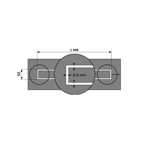 Tece - Sprchový žlab 150 cm, pro nalepení dlažby, s krytem, nerez 651500