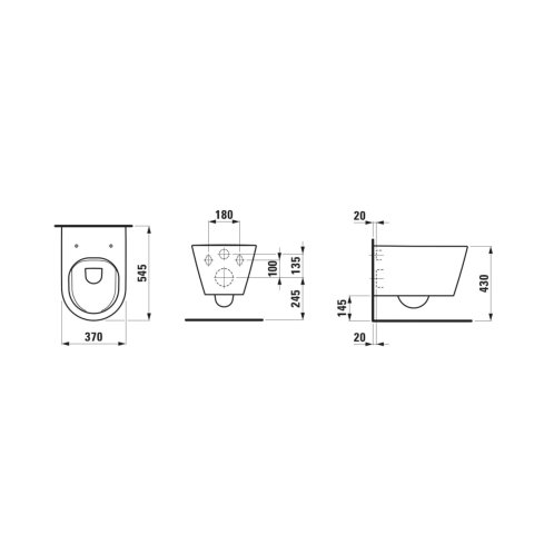 Laufen Kartell - Závěsné WC, Rimless, bílá H8203370000001