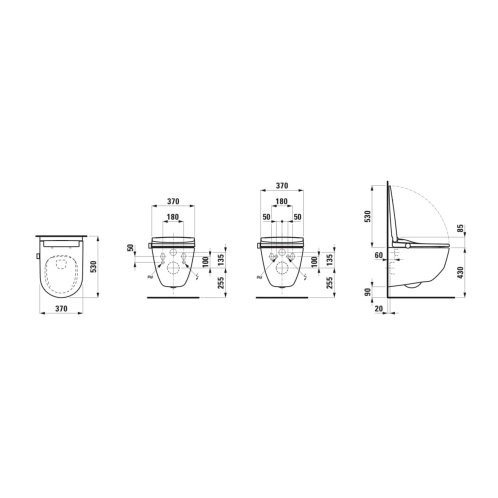 Laufen Cleanet Pro - Elektronický bidet s keramikou, SoftClose, Rimless, bílá H600890000S002