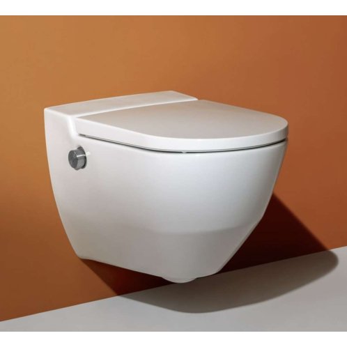 Laufen Cleanet Navia - Elektronický bidet s keramikou, závěsný, Rimless, SoftClose, LCC Active, bílá H820601A000001