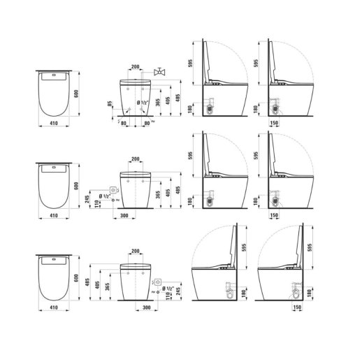 Laufen Cleanet Alvia - Elektronický bidet s keramikou, Rimless, SoftClose, LCC, bílá H8231604000001
