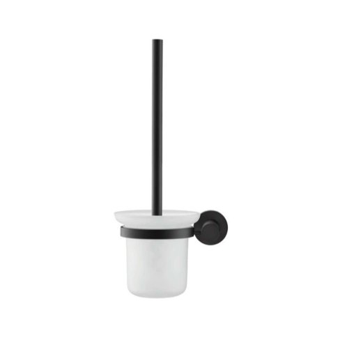 Duravit D-Code - WC štětka nástěnná s držákem, matné sklo/matná černá 0099274600