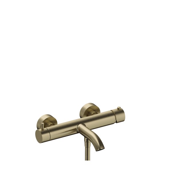Sanycces Loop - Vanová nástěnná baterie 28,4x19x9,2 cm, brushed gold/brushed gold MDB011BGBG Hlavní obrázek