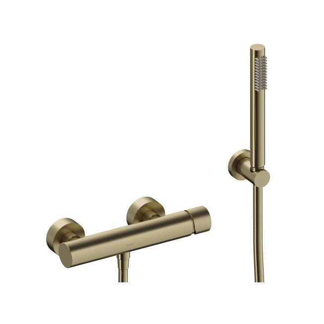 Sanycces Loop - Sprchová podomítková baterie 26x8,3x9,2 cm, brushed gold/brushed gold MDU011BGBGK Hlavní obrázek