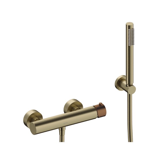 Sanycces Loop - Sprchová podomítková baterie 26x8,3x9,2 cm, brushed gold/rose gold MDU011BGRGK Hlavní obrázek
