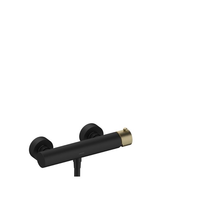 Sanycces Loop - Sprchová podomítková baterie 26x8,3x9,2 cm, black matt/brushed gold MDU011BMBG Hlavní obrázek
