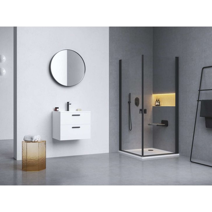 Ravak Chrome - Sprchové sedátko, clear/černá B8F0000065