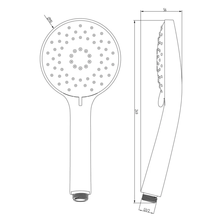 Villeroy & Boch Universal Showers - Sprchová hlavice, 3 proudy, chrom TVS10900300061
