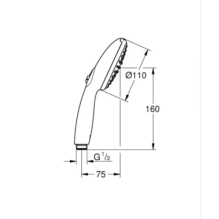 Grohe Purefoam - Sprchová hlavice, 2 proudy, chrom/černá 1072990000