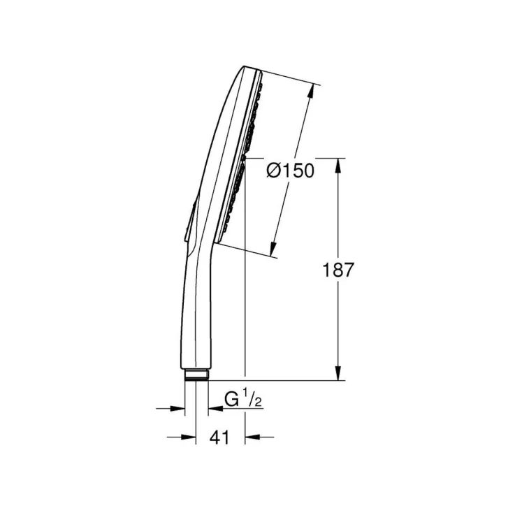 Grohe Vitalio SmartActive - Sprchová hlavice, 3 proudy, matná černá 265972430
