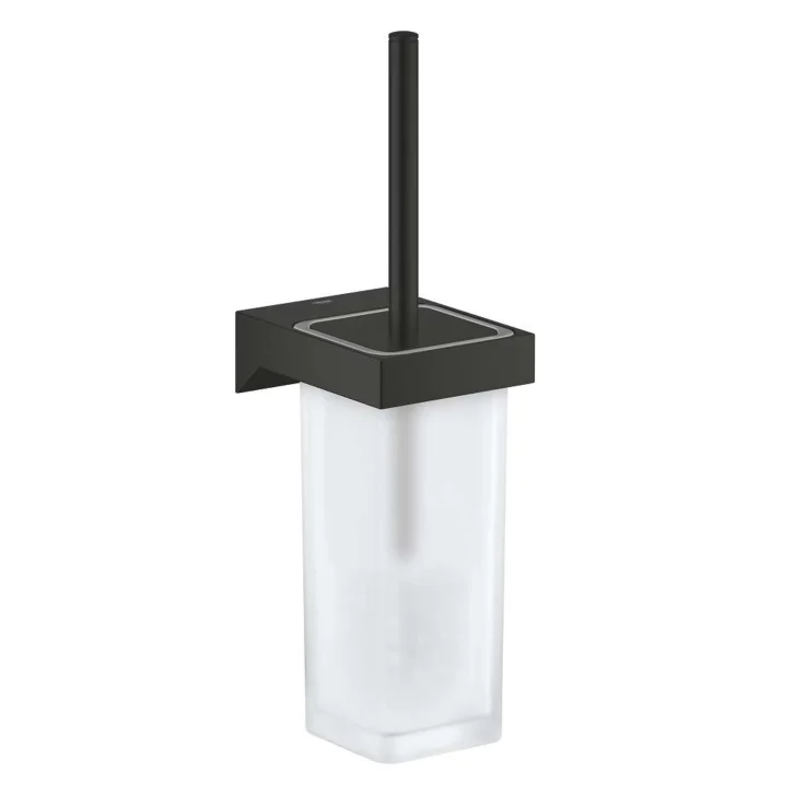 Grohe Selection Cube - WC štětka nástěnná s držákem, mléčné sklo/matná černá 408572430