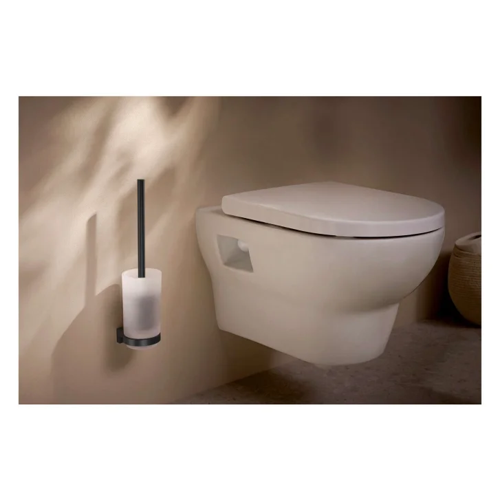 Hansgrohe AddStoris S - WC štětka nástěnná s držákem, matná černá 41782670