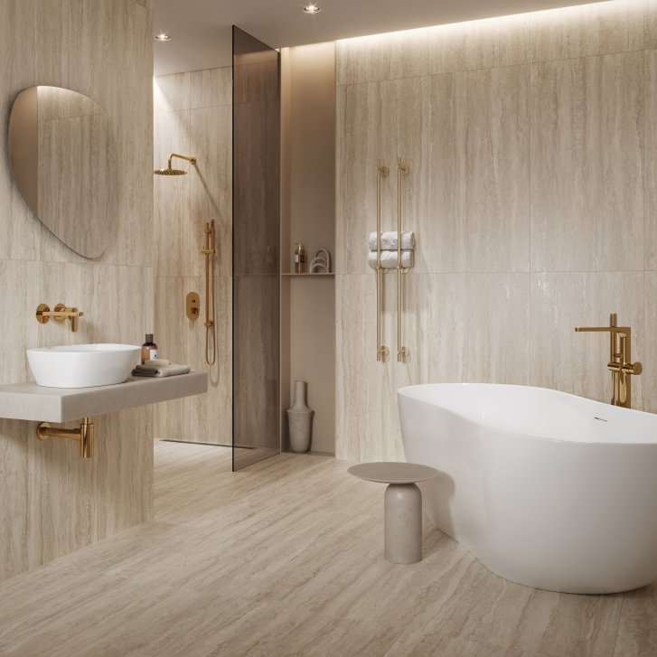 Cersanit Travertin Soul - Dlažba Beige 60x120, NT1597-002-1