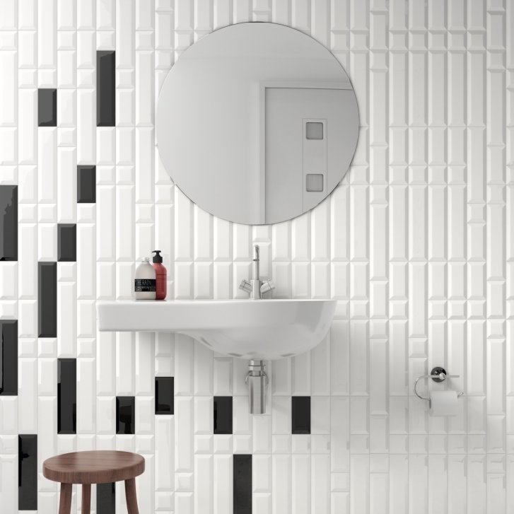 Equipe Metro - Obklad Black 7,5x15, 12736