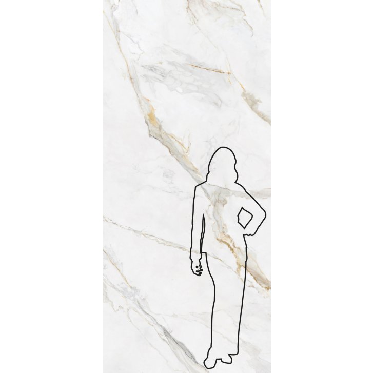 Ecoceramic Marshall - Dlažba bílá 120x280, 54960010035