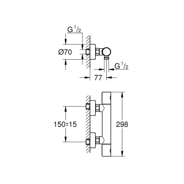 Grohe Precision Get - Termostatická sprchová baterie, chrom 34773000