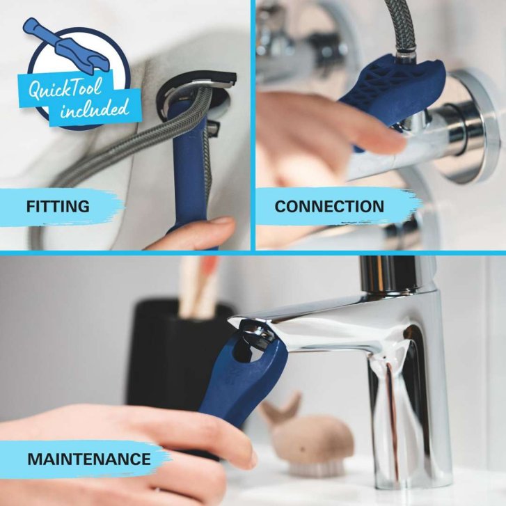 Grohe Start Edge - Umyvadlová baterie s bidetovou sprškou, chrom 23773001