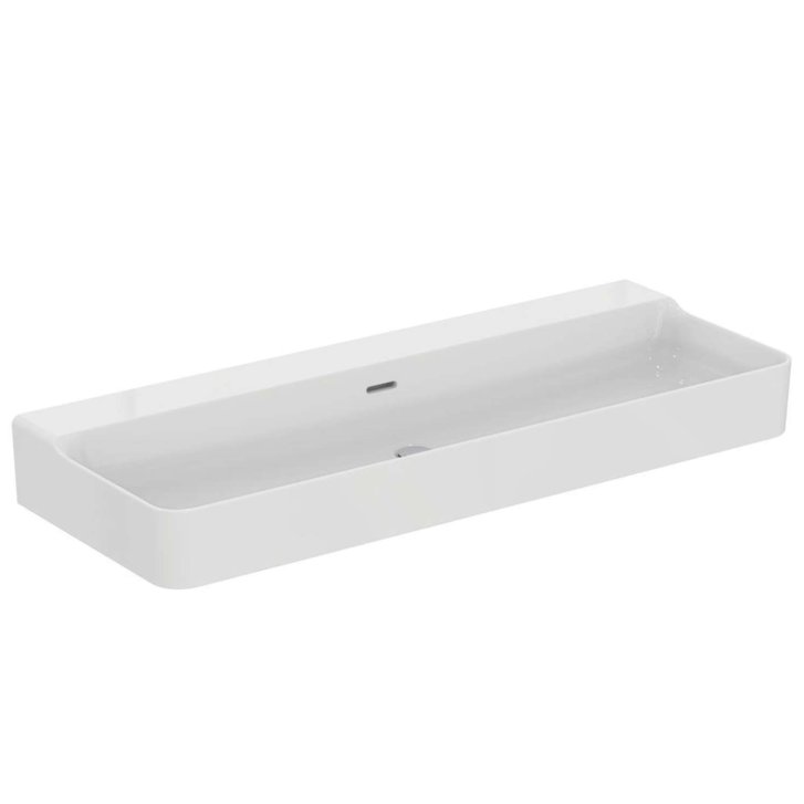 Ideal Standard Conca Ceram - Dvojumyvadlo 120x45 cm, s přepadem, bez otvoru pro baterie, bílá T380501