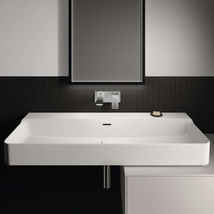 Ideal Standard Conca Ceram - Dvojumyvadlo 120x45 cm, s přepadem, bez otvoru pro baterie, bílá T380501