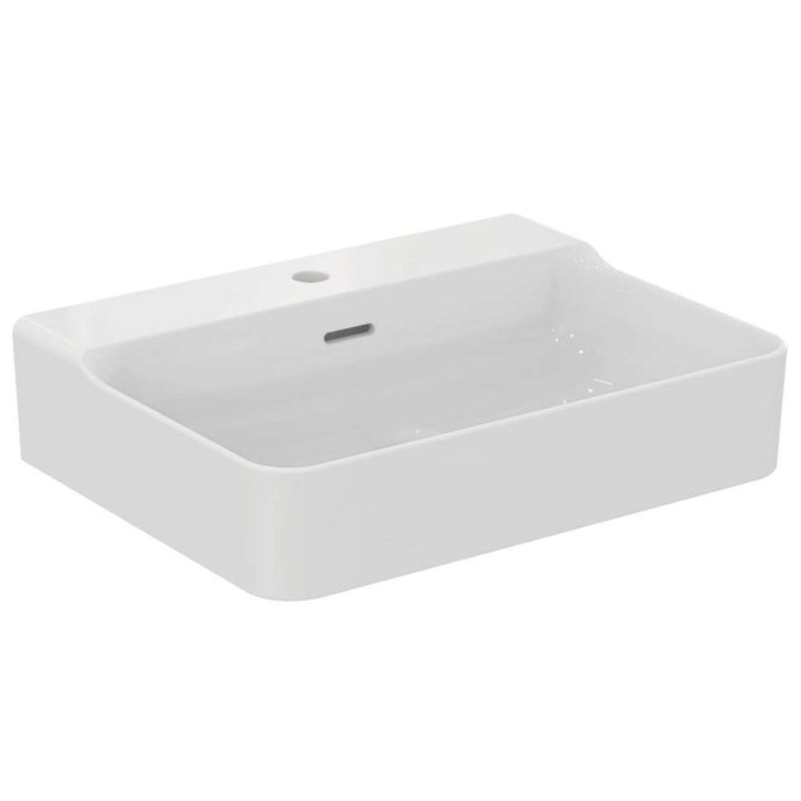 Ideal Standard Conca Ceram - Umyvadlo na desku 60x45 cm, s přepadem, otvor pro baterii, bílá T381801