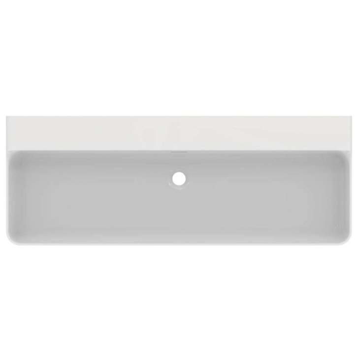 Ideal Standard Conca Ceram - Dvojumyvadlo na desku 120x45 cm, s přepadem, bez otvoru pro baterie, bílá T384101
