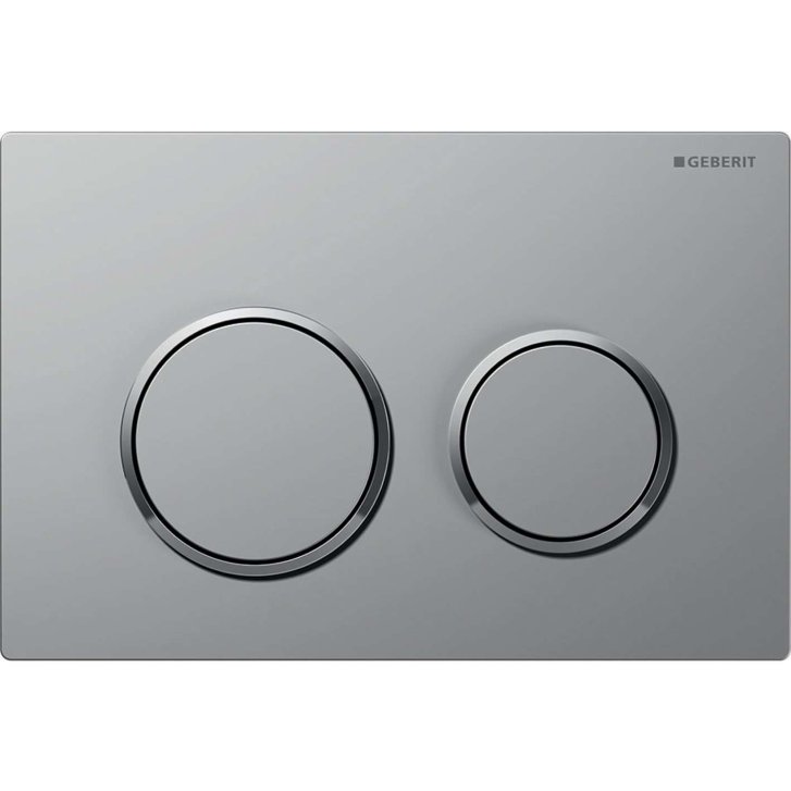 Geberit Omega20 - Ovládací tlačítko splachování, easy to clean, matný chrom/lesklý chrom 115.085.JQ.1