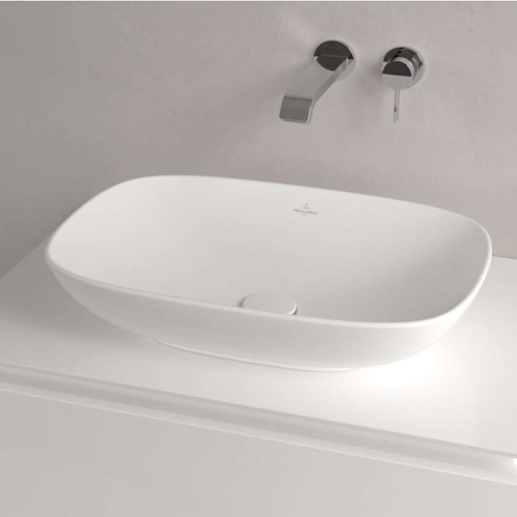 Villeroy & Boch Loop&Friends - Umyvadlo na desku, 62x42 cm, s přepadem, CeramicPlus, alpská bílá 4A5000R1