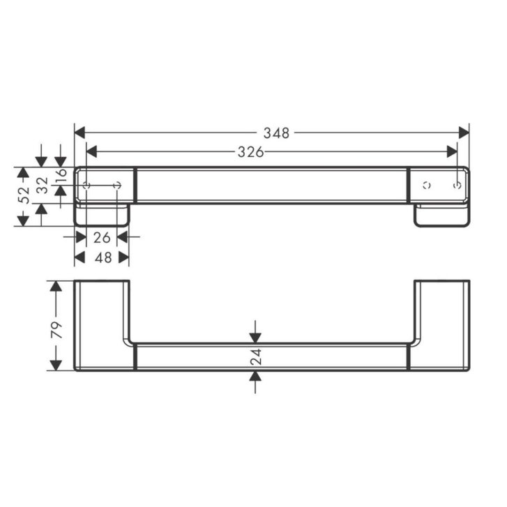 Hansgrohe AddStoris - Madlo, délka 35 cm, kartáčovaný bronz 41744140