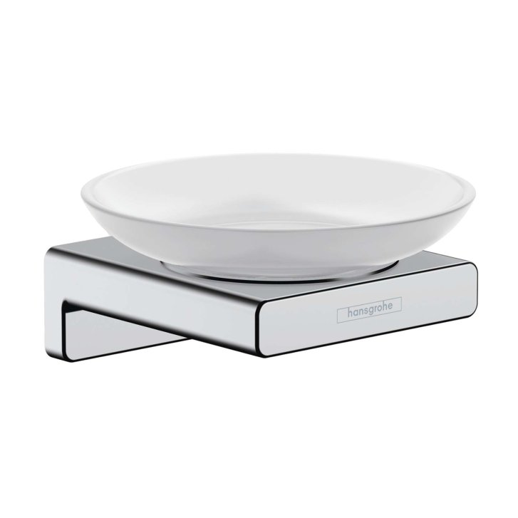 Hansgrohe AddStoris - Mýdlenka s držákem, matné sklo/chrom 41746000