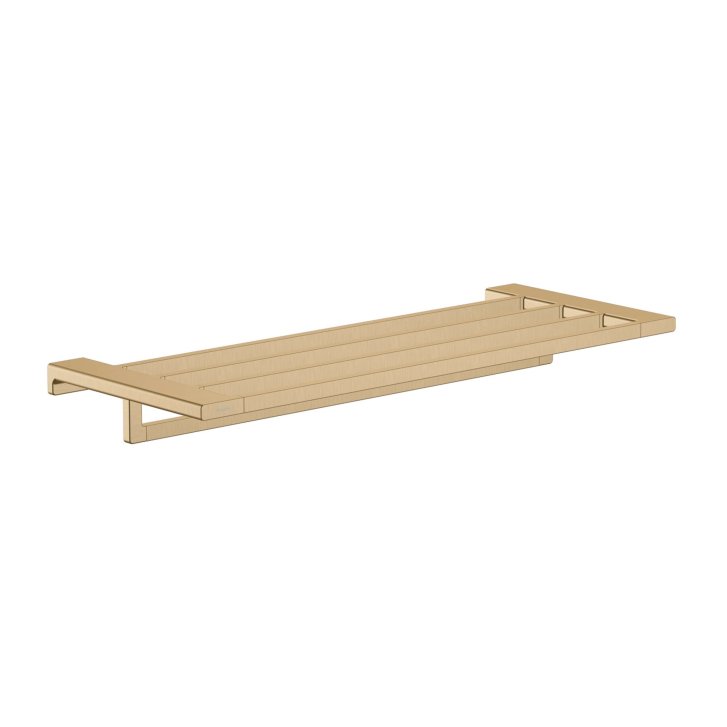 Hansgrohe AddStoris - Polička s držákem ručníků, délka 65 cm, kartáčovaný bronz 41751140