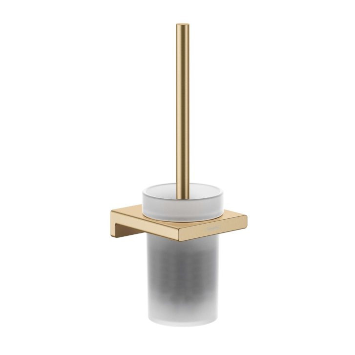 Hansgrohe AddStoris - WC štětka nástěnná, matné sklo/kartáčovaný bronz 41752140