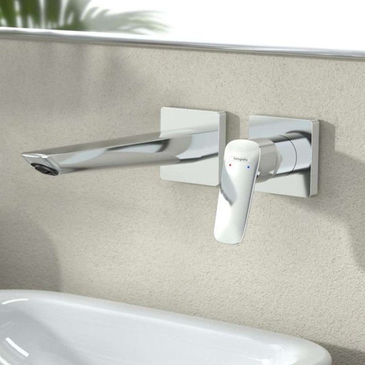 Hansgrohe Logis - Umyvadlová baterie Fine pod omítku, 2-otvorová instalace, EcoSmart, chrom 71256000