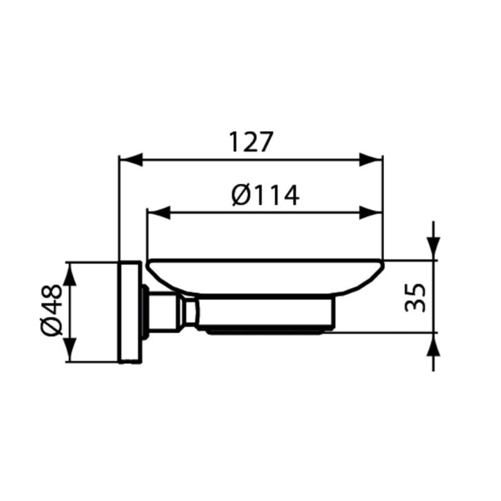 Ideal Standard IOM - Mýdlenka s držákem, černá/satinované sklo A9122XG