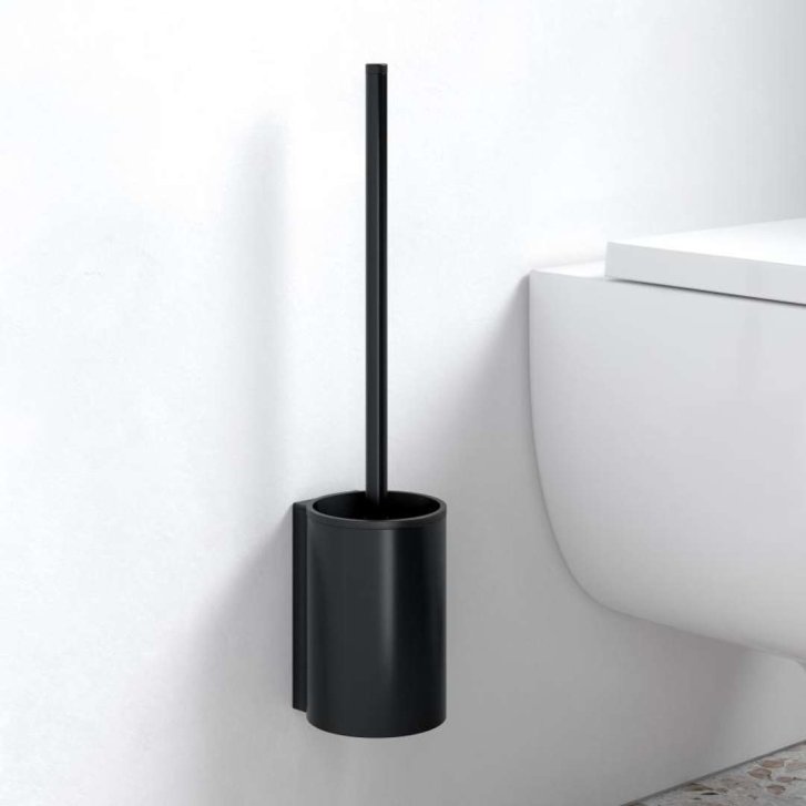 Keuco Plan - WC štětka nástěnná s držákem, matná černá 14972370200