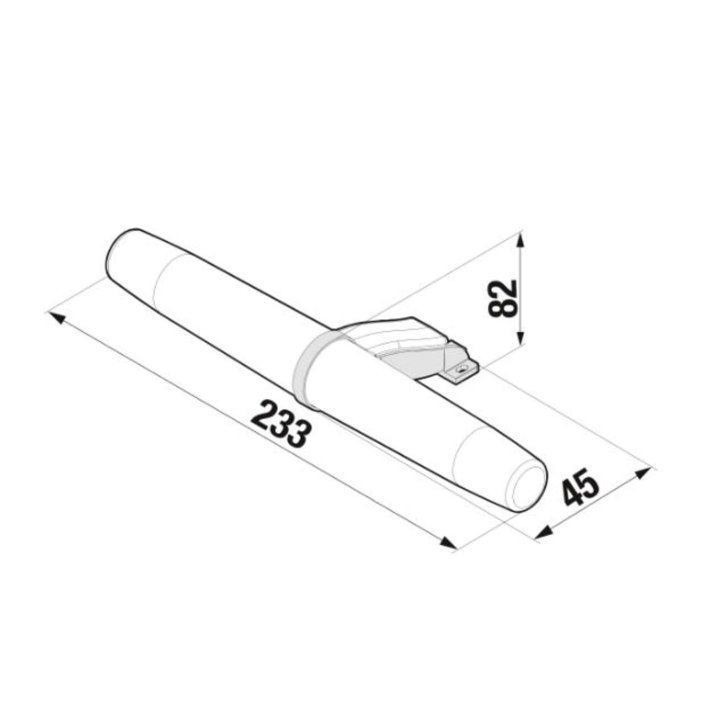 Jika Clear - LED svítidlo Horizon New 233x42x85 mm, chrom H47J7302200001