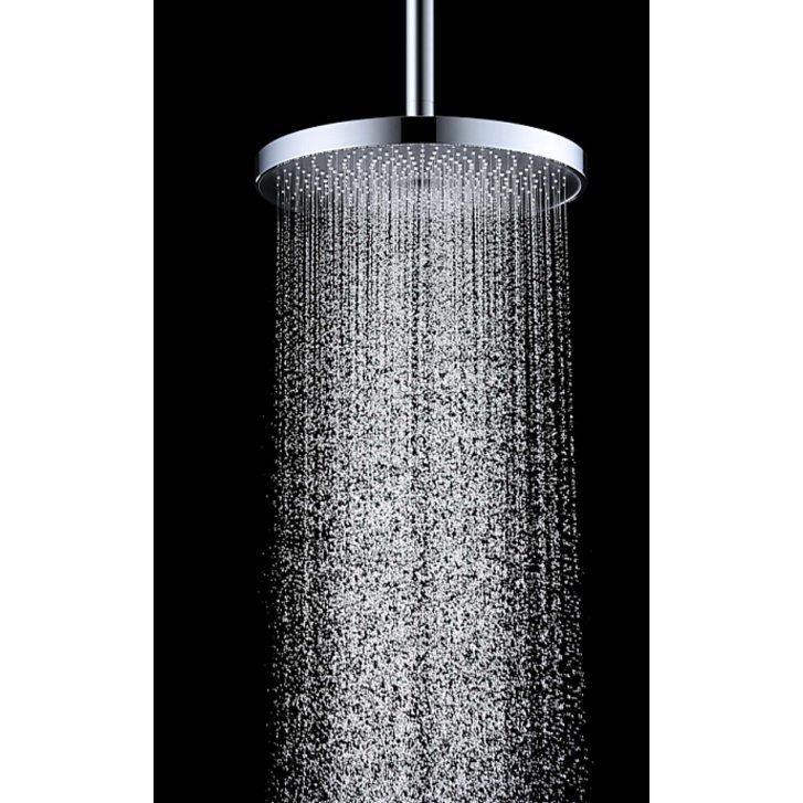 kielle Oudee - Hlavová sprcha 260, 1 proud, sprchové rameno 35 cm, chrom/černá 20102SE0
