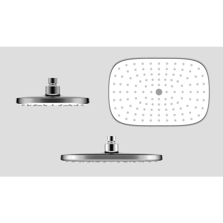 kielle Vega - Hlavová sprcha 290, 1 proud, sprchové rameno 35 cm, chrom/bílá 20118SE0