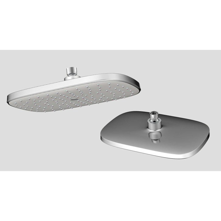 kielle Vega - Hlavová sprcha 290, 1 proud, sprchové rameno 35 cm, chrom/bílá 20118SE0