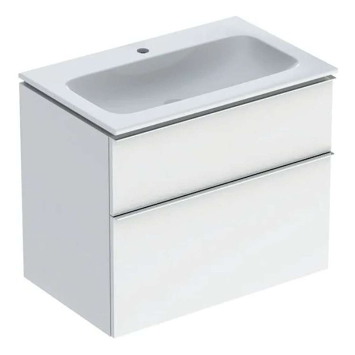 Geberit iCon - Skříňka s umyvadlem, 75x63x48 cm, lesklá bílá 502.336.01.2