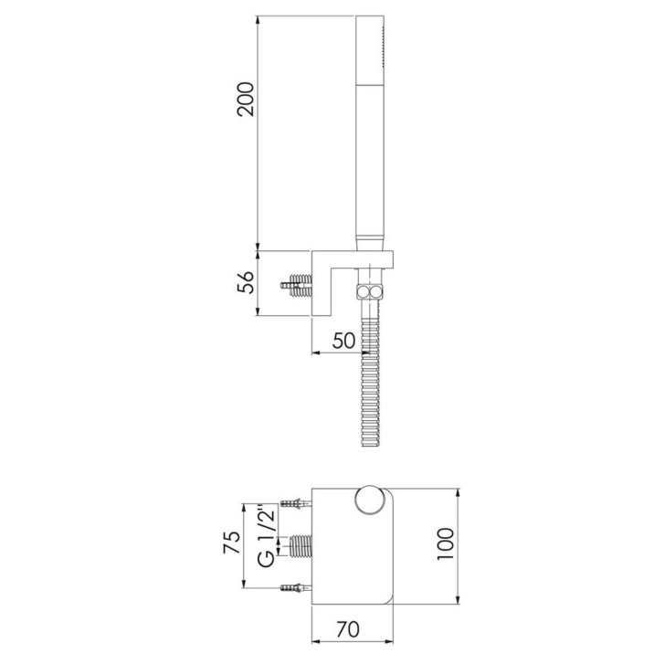 Steinberg 230 - Set sprchové hlavice, držáku a hadice, chrom 230 1670