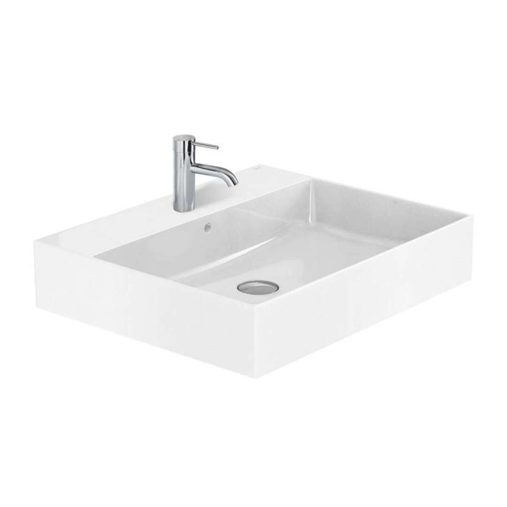 Roca Inspira - Umyvadlo 60x49 cm, s přepadem, otvor pro baterii, bílá A32752C000