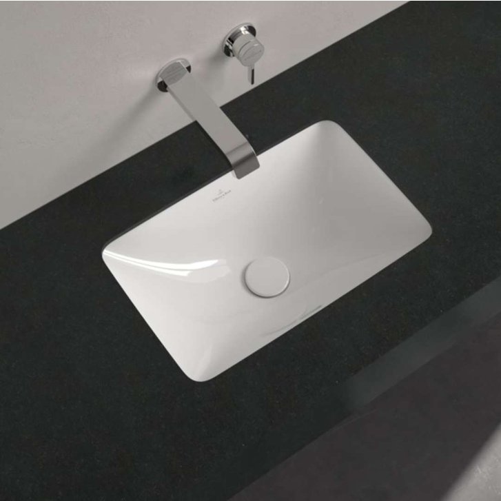Villeroy & Boch Loop&Friends - Umyvadlo vestavné, 45x28 cm, s přepadem, CeramicPlus, alpská bílá 4A5600R1