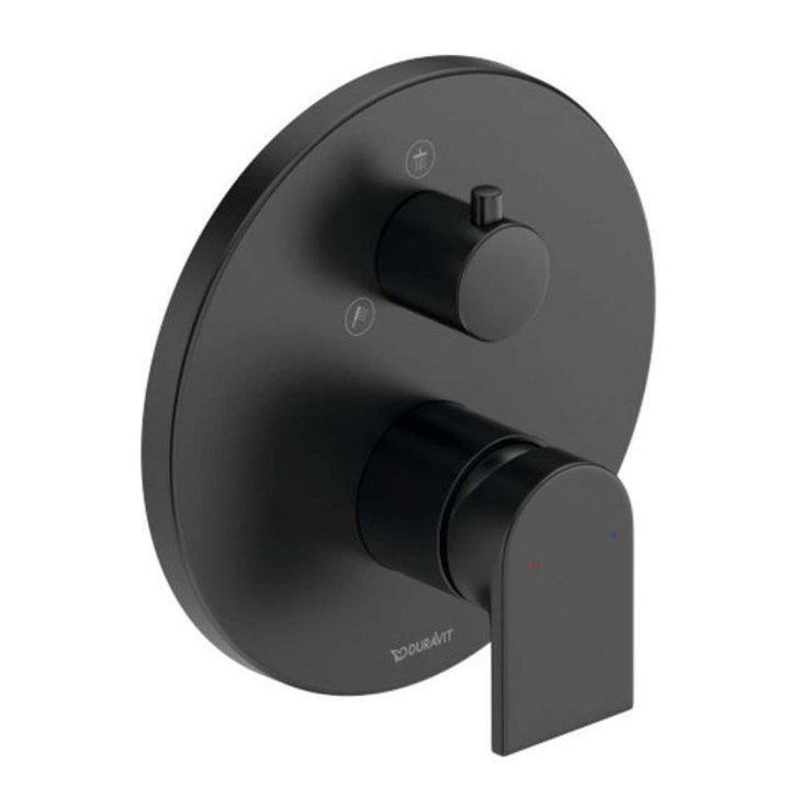 Duravit Tulum - Sprchová baterie pod omítku, pro 2 spotřebiče, matná černá TU4210012046